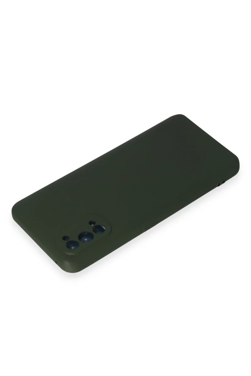 Newface Realme 7 Pro Kılıf Nano içi Kadife Silikon - Koyu Yeşil