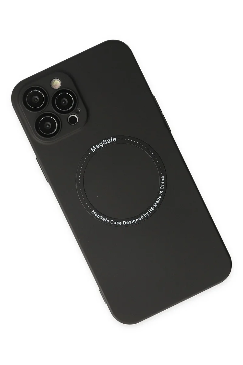 Newface iPhone 12 Pro Kılıf Jack Magneticsafe Lens Silikon - Siyah