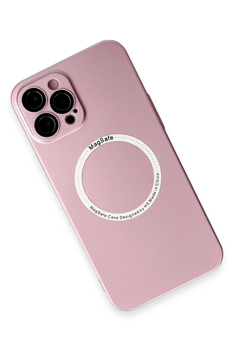 Newface iPhone 12 Pro Kılıf Jack Magneticsafe Lens Silikon - Rose Gold