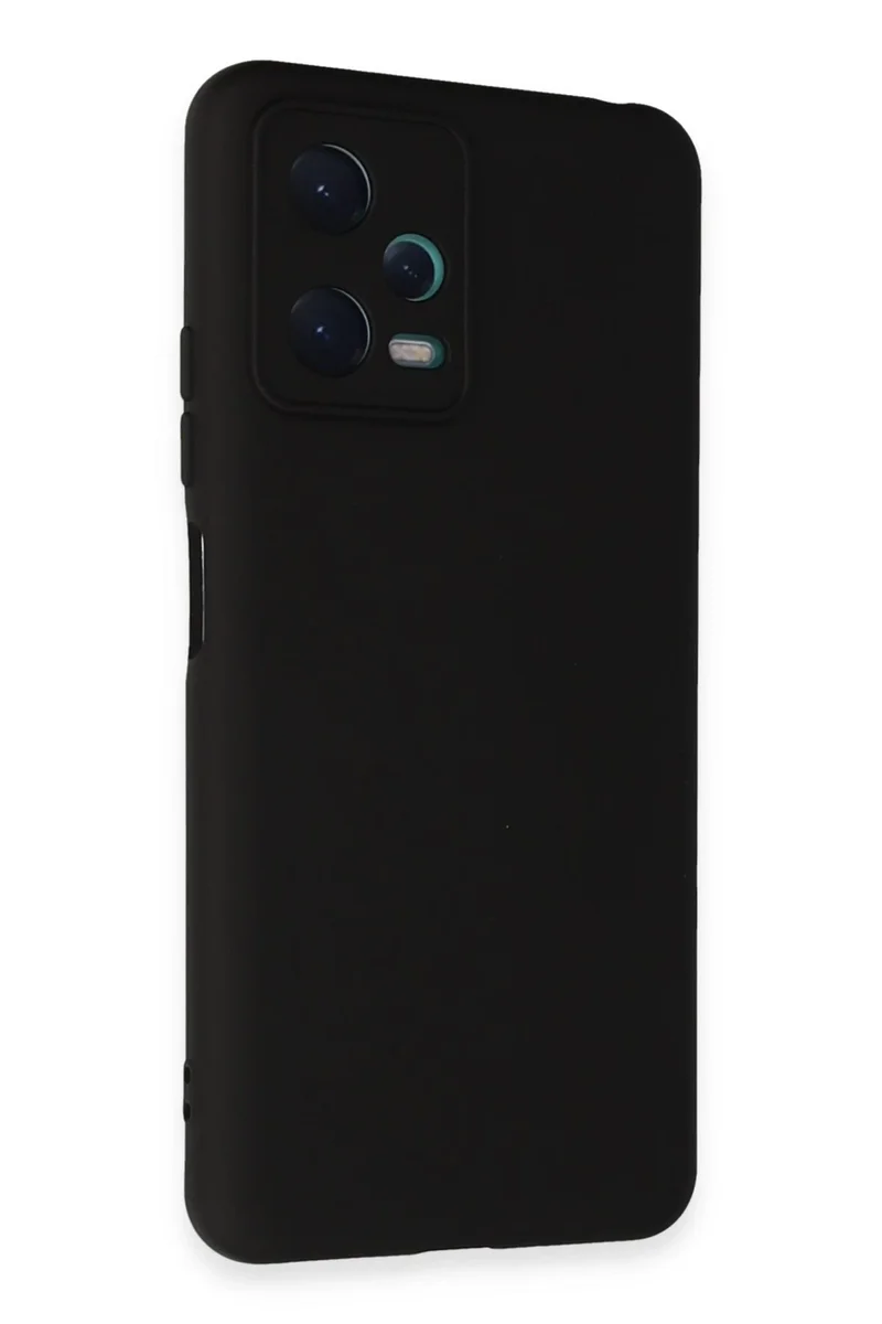 Newface Xiaomi Redmi Note 12 5G Kılıf Nano içi Kadife Silikon - Siyah