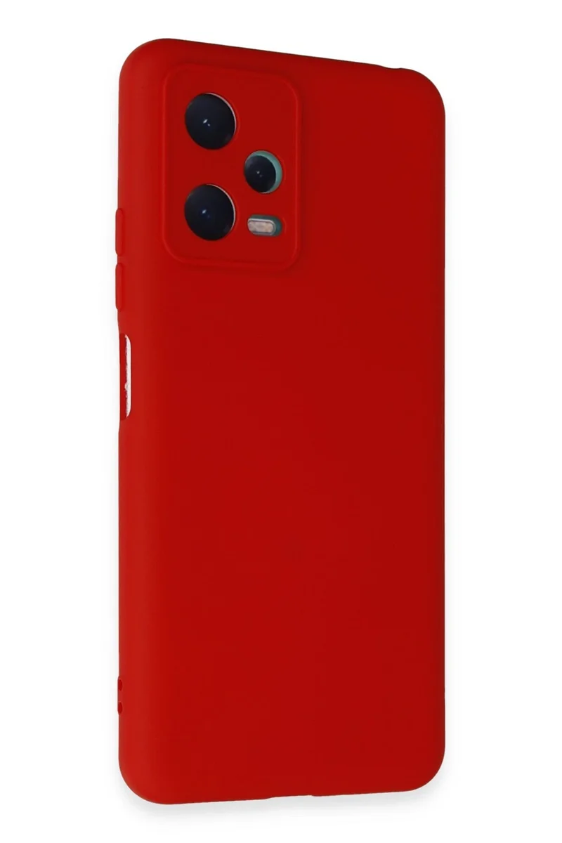 Newface Xiaomi Redmi Note 12 5G Kılıf Nano içi Kadife Silikon - Kırmızı