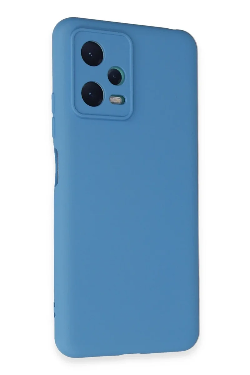 Newface Xiaomi Redmi Note 12 5G Kılıf Nano içi Kadife Silikon - Mavi