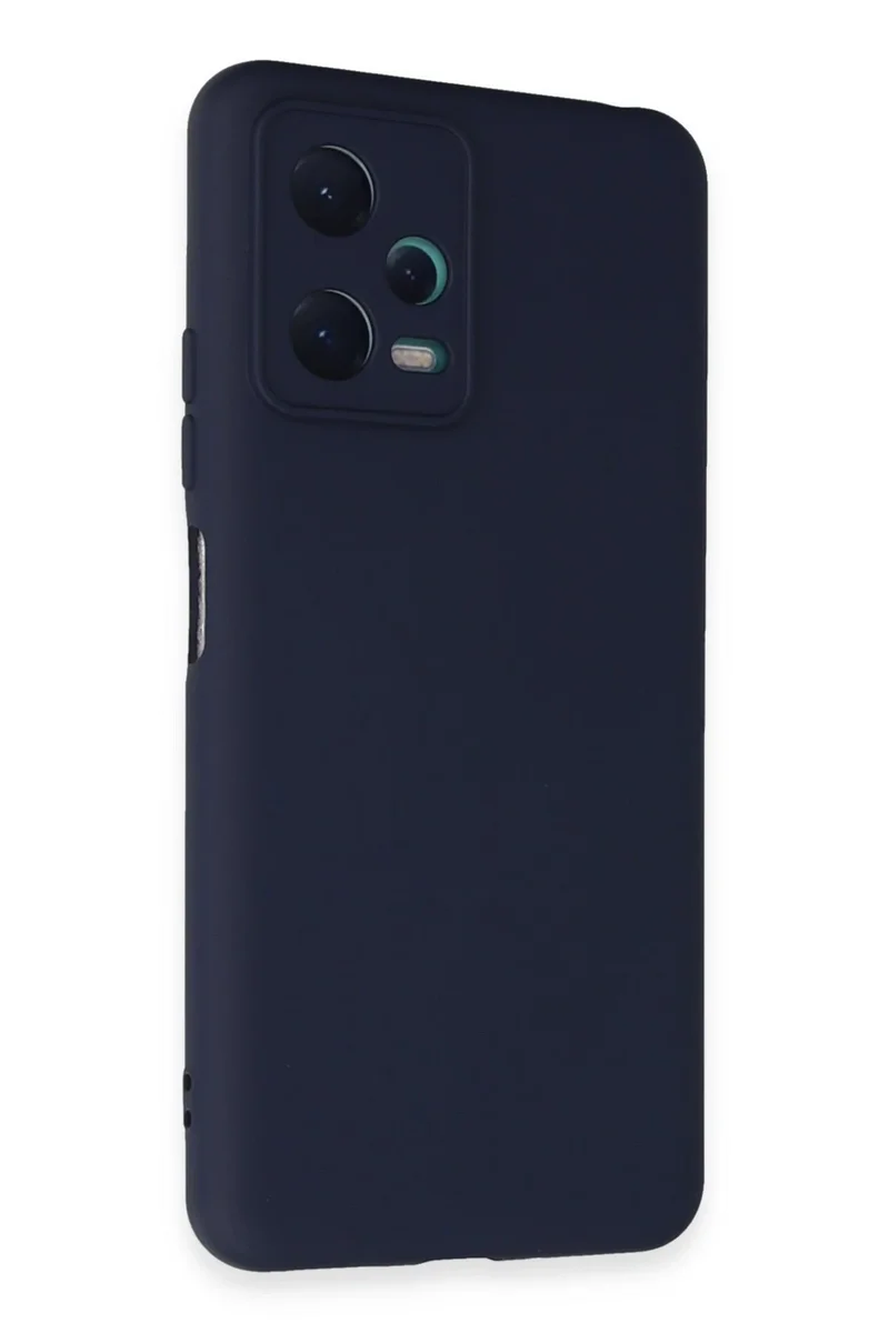 Newface Xiaomi Redmi Note 12 5G Kılıf Nano içi Kadife Silikon - Lacivert
