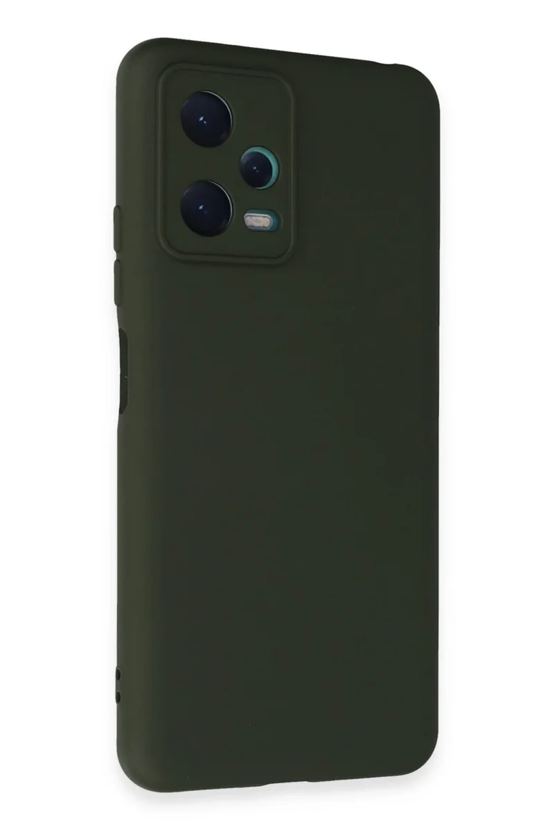 Newface Xiaomi Redmi Note 12 5G Kılıf Nano içi Kadife Silikon - Koyu Yeşil