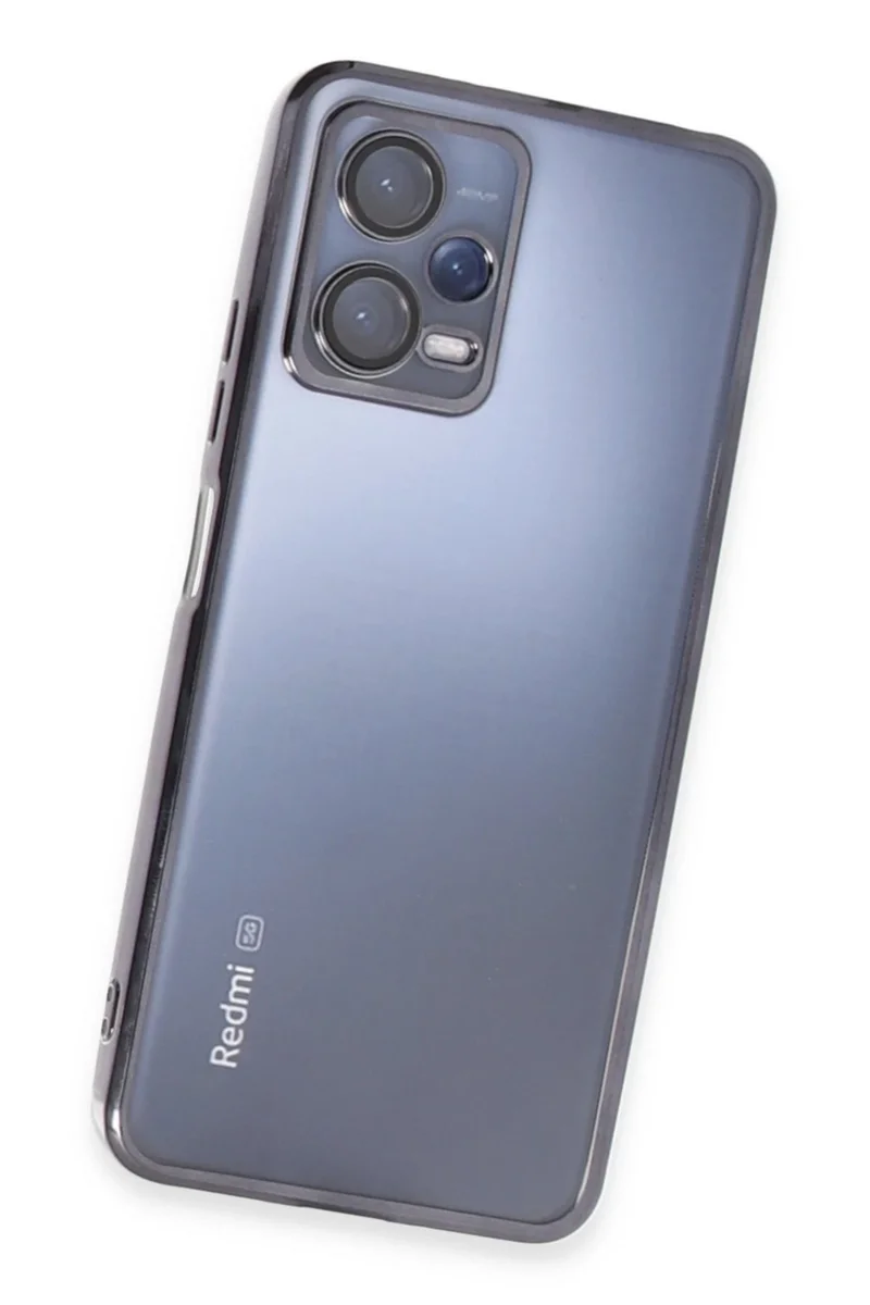 Newface Xiaomi Redmi Note 12 5G Kılıf Razer Lensli Silikon - Siyah