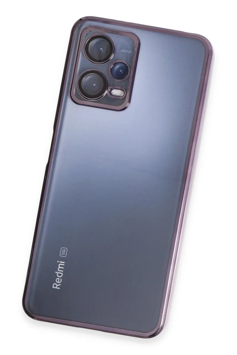 Newface Xiaomi Redmi Note 12 5G Kılıf Razer Lensli Silikon - Mor