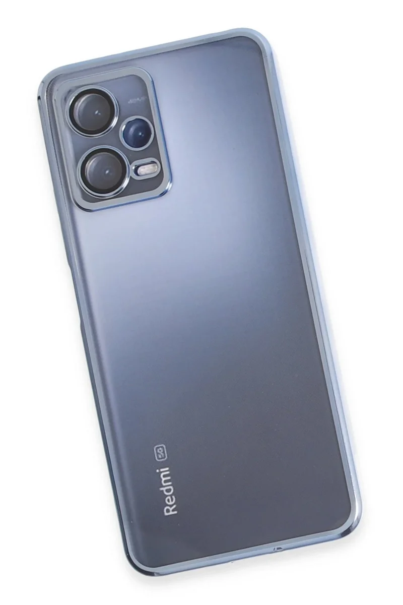 Newface Xiaomi Redmi Note 12 5G Kılıf Razer Lensli Silikon - Açık Mavi