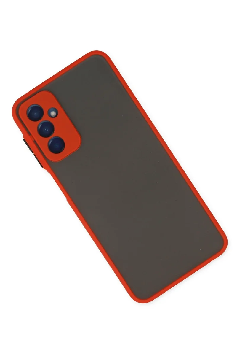 Newface Samsung Galaxy M13 Kılıf Montreal Silikon Kapak - Kırmızı