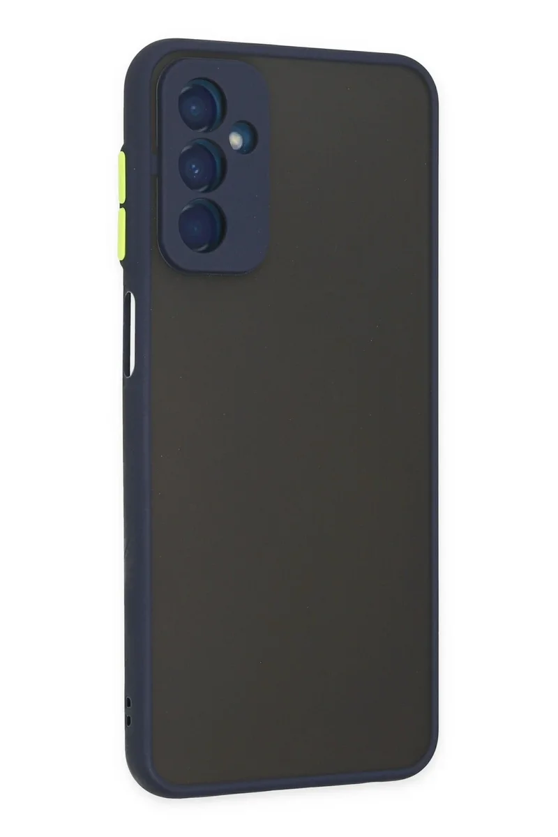 Newface Samsung Galaxy M13 Kılıf Montreal Silikon Kapak - Lacivert