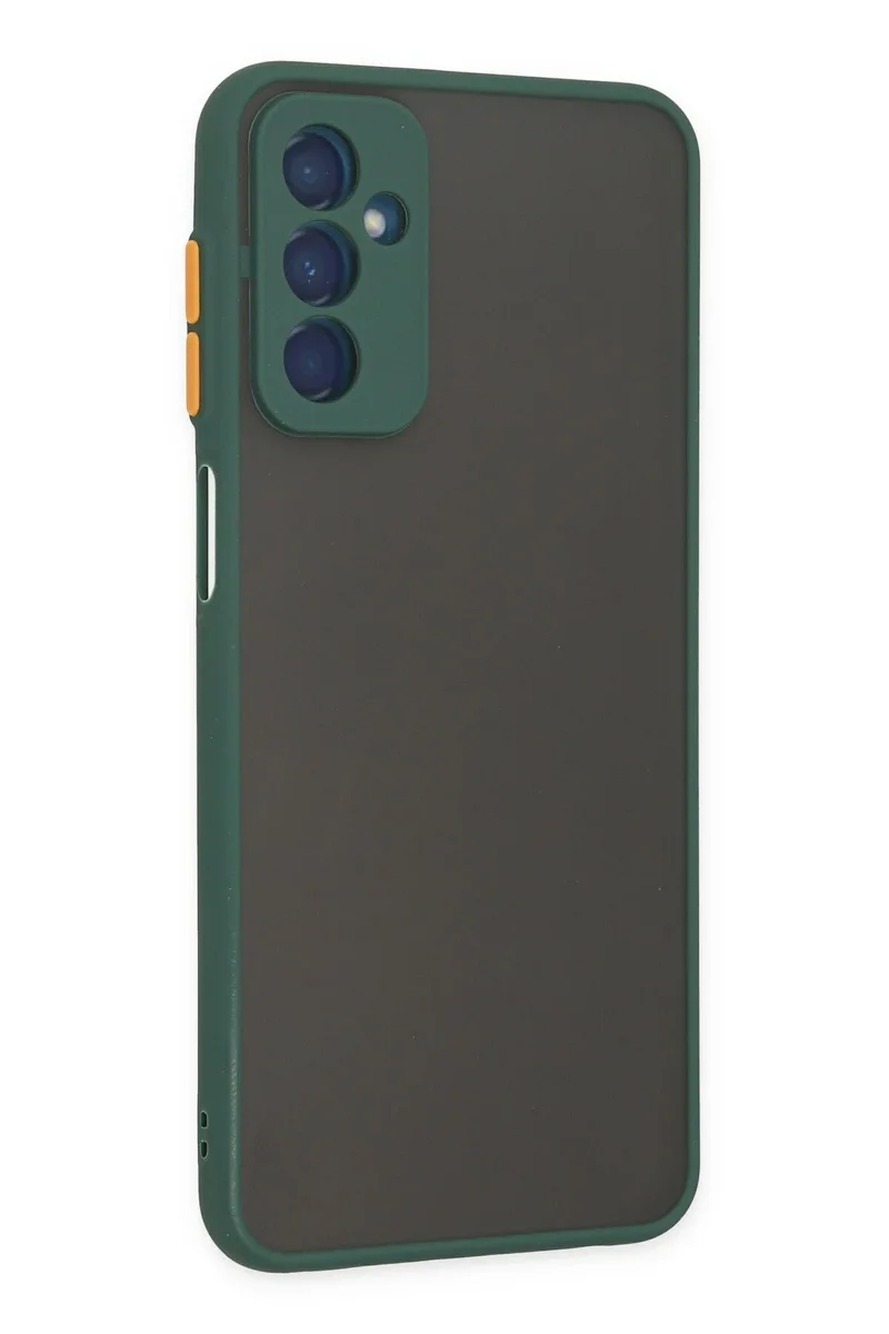 Newface Samsung Galaxy M13 Kılıf Montreal Silikon Kapak - Yeşil