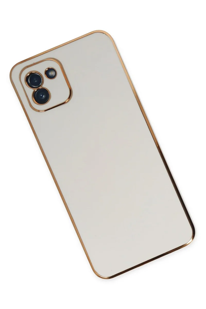 Newface Samsung Galaxy A03 Kılıf Volet Silikon - Beyaz