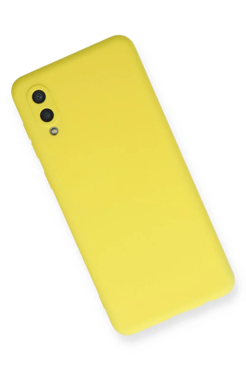 Newface Samsung Galaxy A02 Kılıf Nano içi Kadife Silikon - Sarı