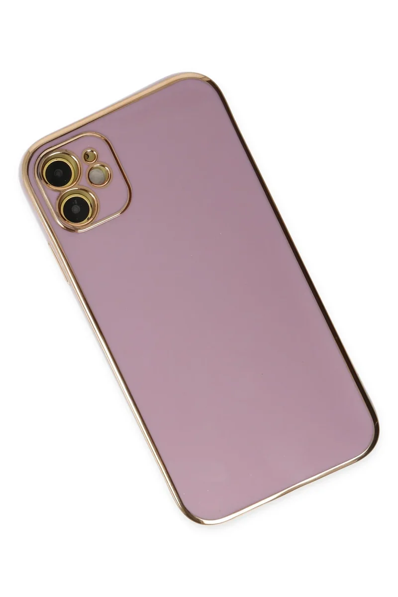 Newface iPhone 12 Kılıf Volet Silikon - Mor