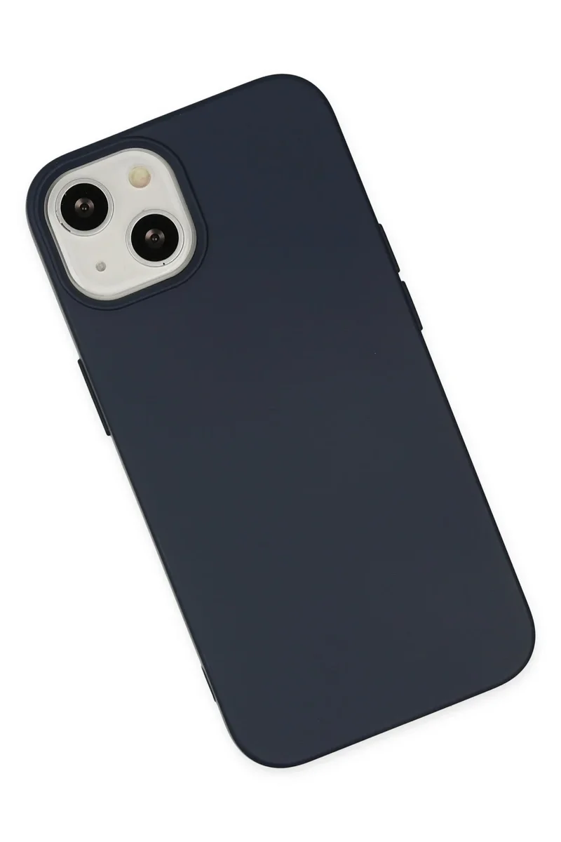 Newface iPhone 14 Kılıf Nano içi Kadife Silikon - Lacivert