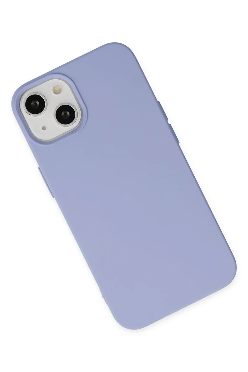 Newface iPhone 14 Plus Kılıf Nano içi Kadife Silikon - Lila