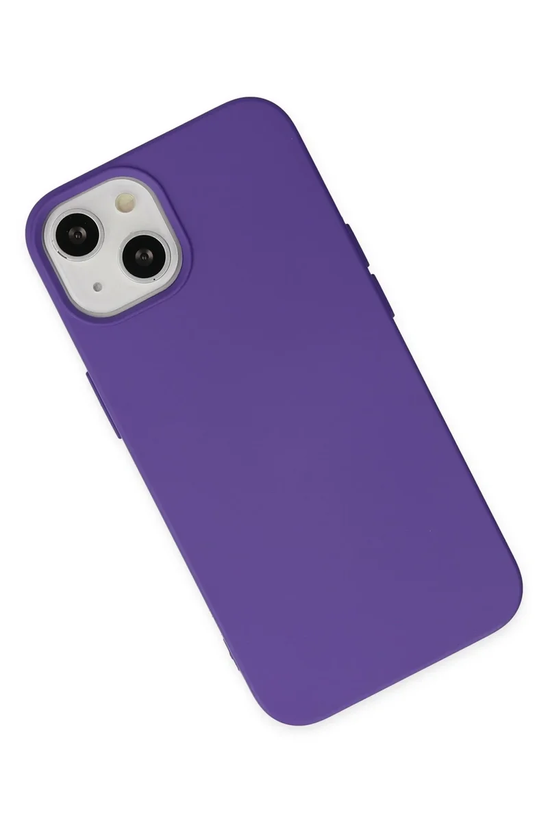 Newface iPhone 14 Plus Kılıf Nano içi Kadife Silikon - Mor