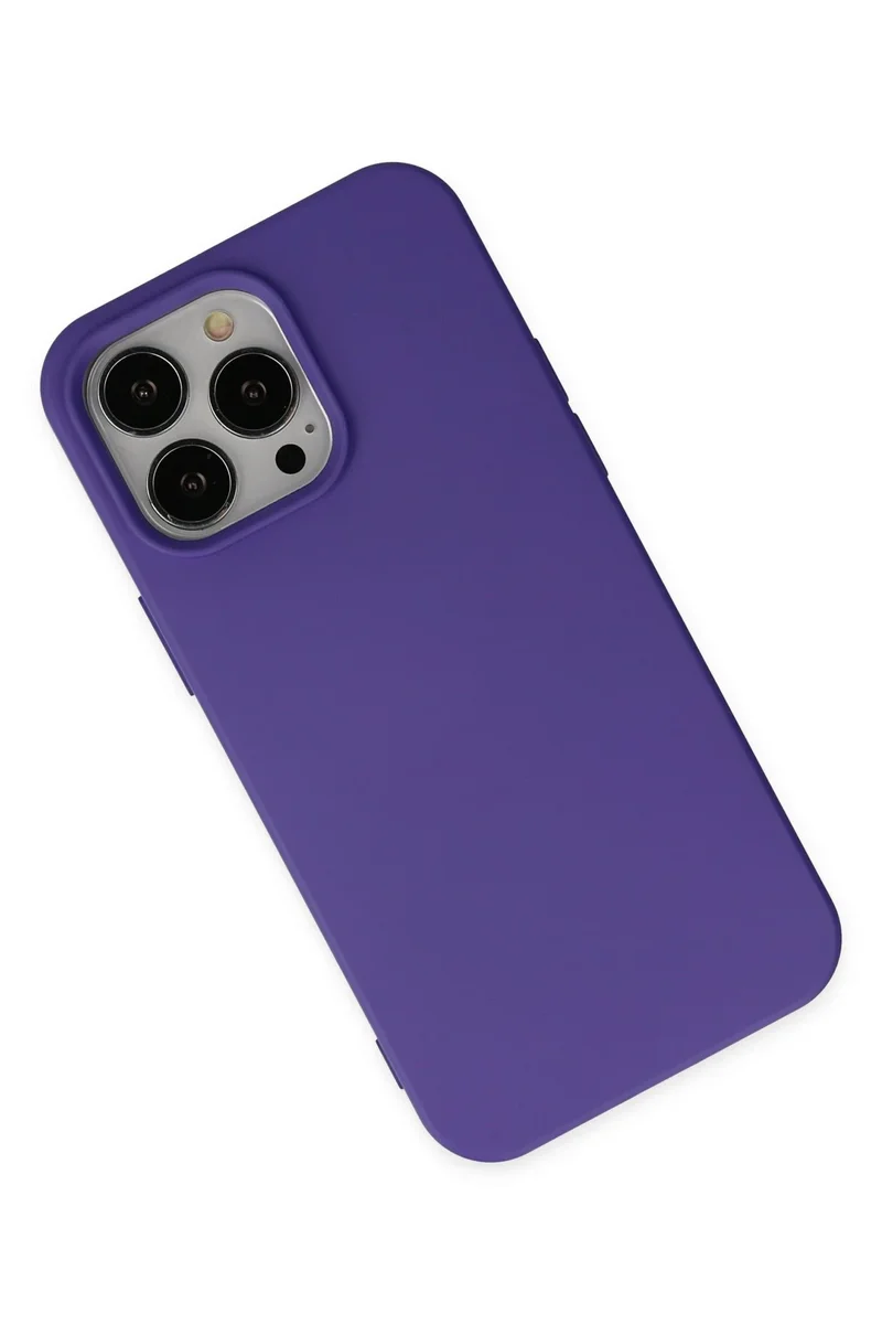 Newface iPhone 14 Pro Kılıf Nano içi Kadife Silikon - Mor