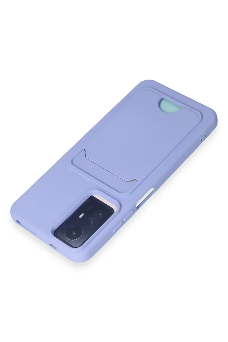 Newface Xiaomi Redmi Note 12S Kılıf Kelvin Kartvizitli Silikon - Lila