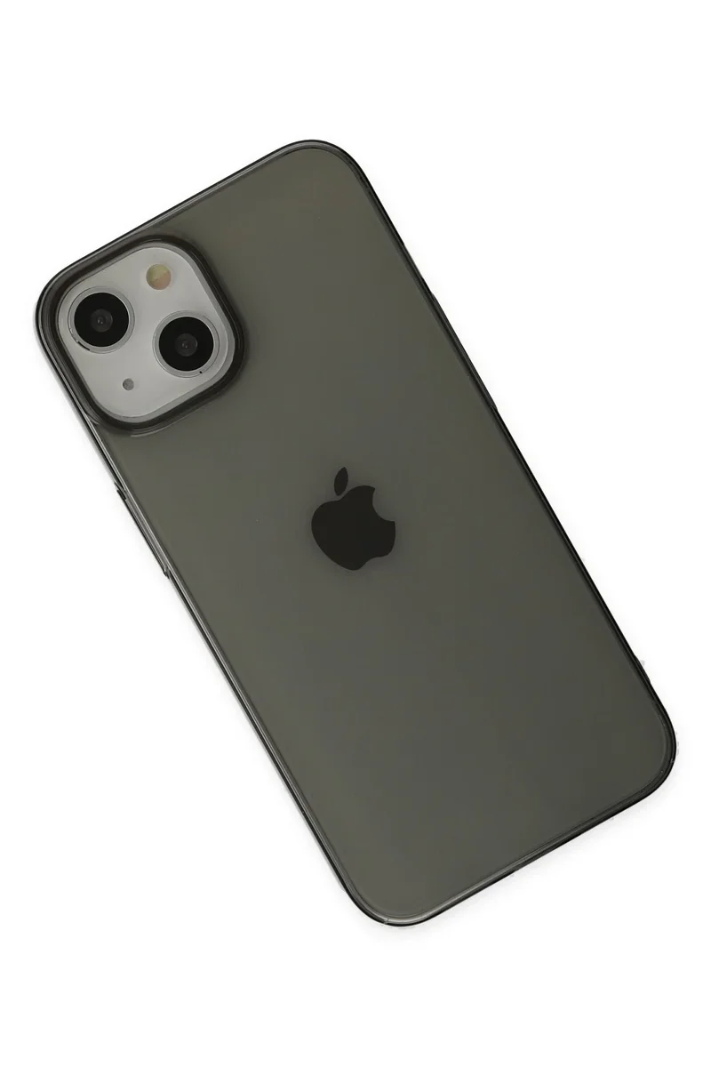 Newface iPhone 14 Plus Kılıf Pc Sert Şeffaf Kapak - Siyah