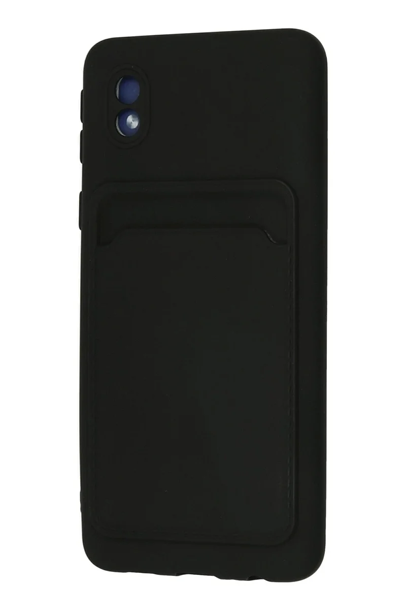 Newface Samsung Galaxy A01 Core Kılıf Kelvin Kartvizitli Silikon - Siyah