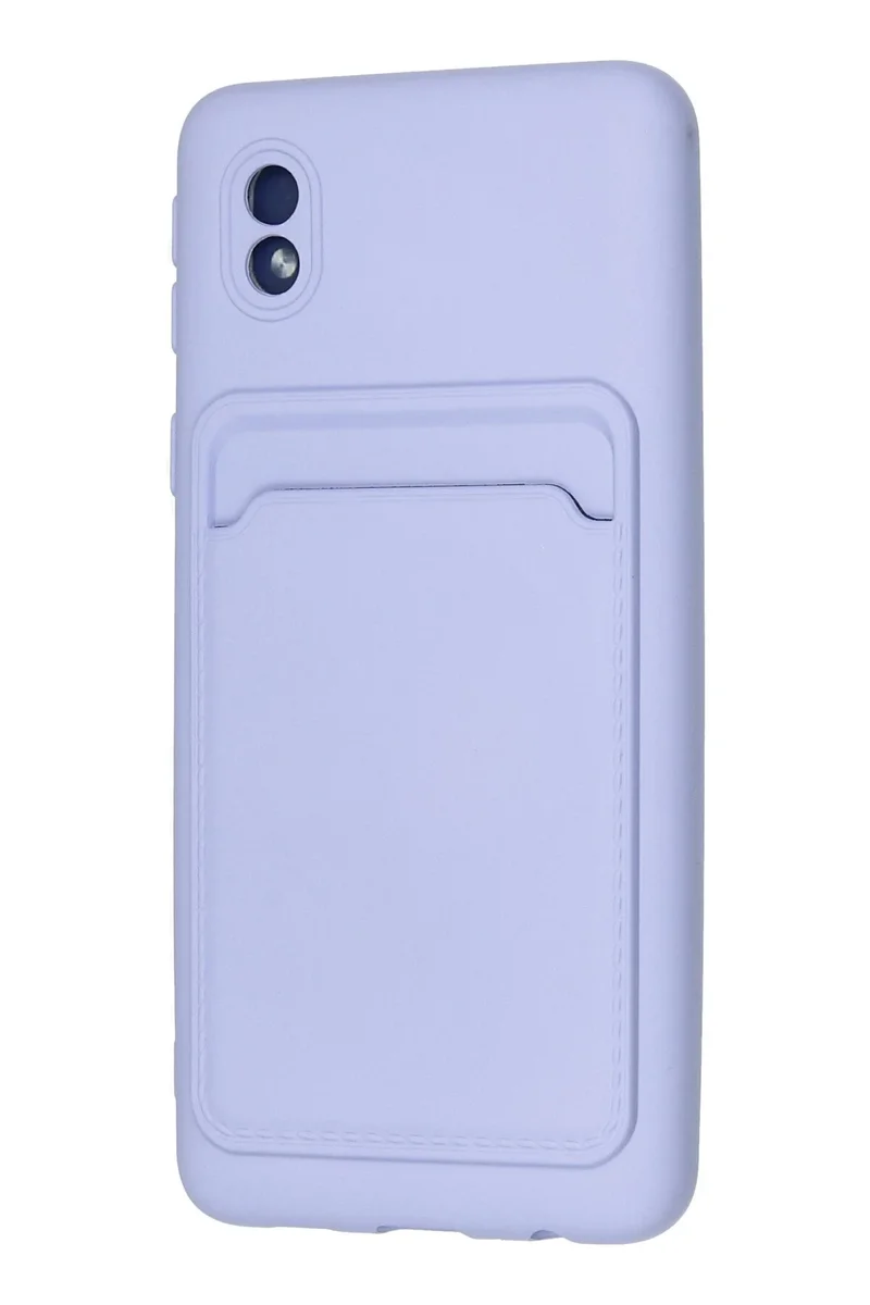 Newface Samsung Galaxy A01 Core Kılıf Kelvin Kartvizitli Silikon - Lila