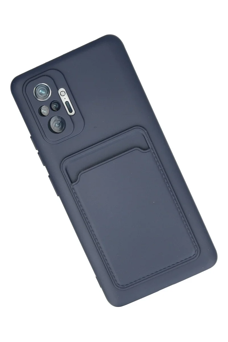 Newface Xiaomi Redmi Note 10 Pro Kılıf Kelvin Kartvizitli Silikon - Lacivert