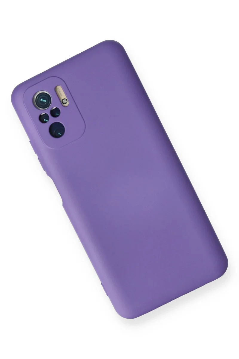 Newface Xiaomi Redmi Note 10 Kılıf Nano içi Kadife Silikon - Mor