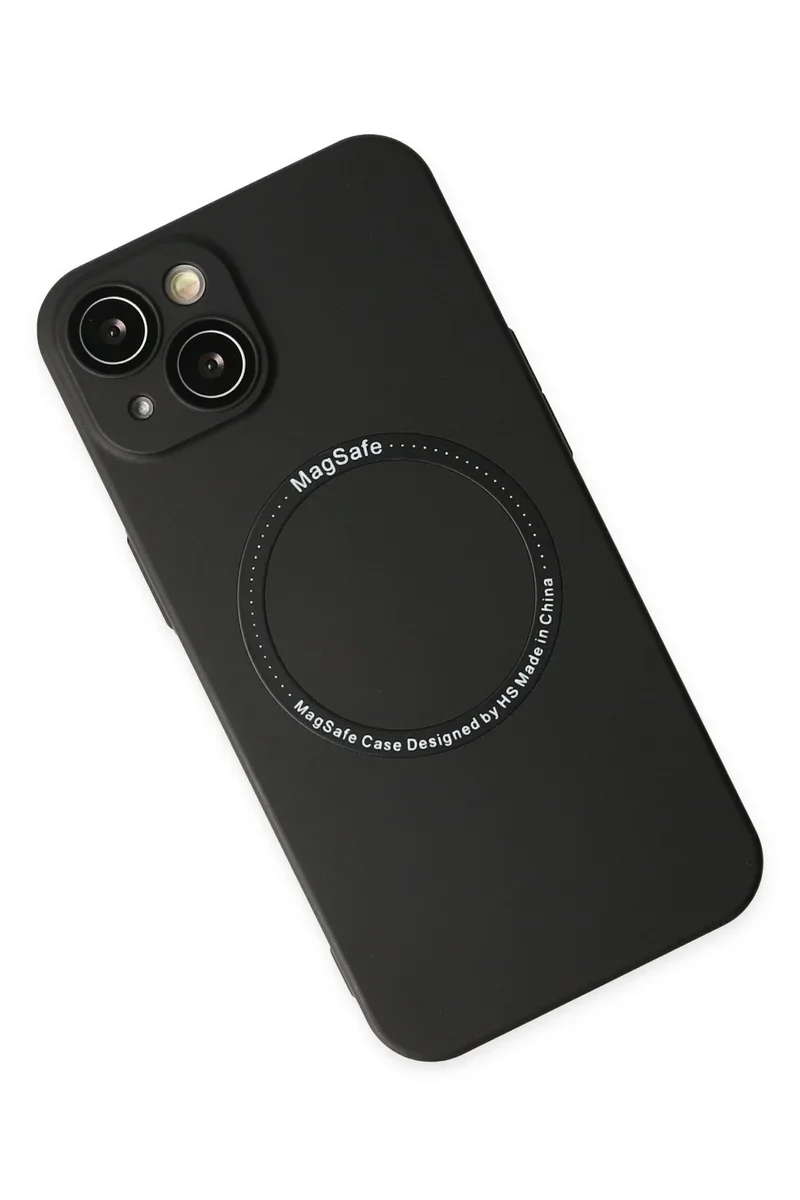 Newface iPhone 14 Plus Kılıf Jack Magneticsafe Lens Silikon - Siyah
