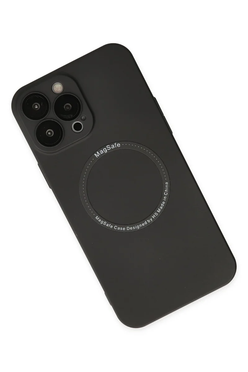 Newface iPhone 14 Pro Kılıf Jack Magneticsafe Lens Silikon - Siyah
