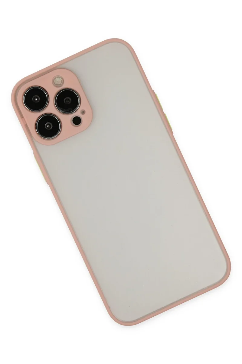 Newface iPhone 14 Pro Max Kılıf Montreal Silikon Kapak - Pembe