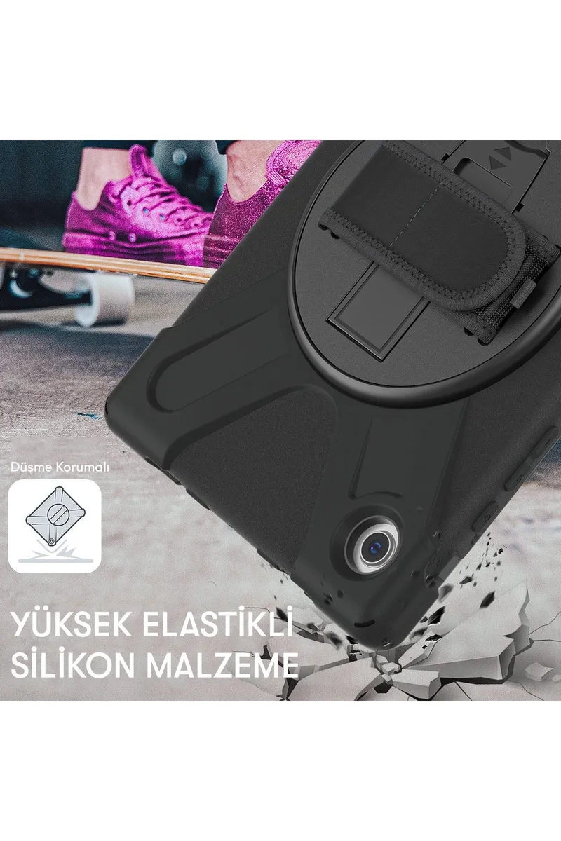 Newface Lenovo M10 HD X306F Kılıf Amazing Tablet Kapak - Siyah