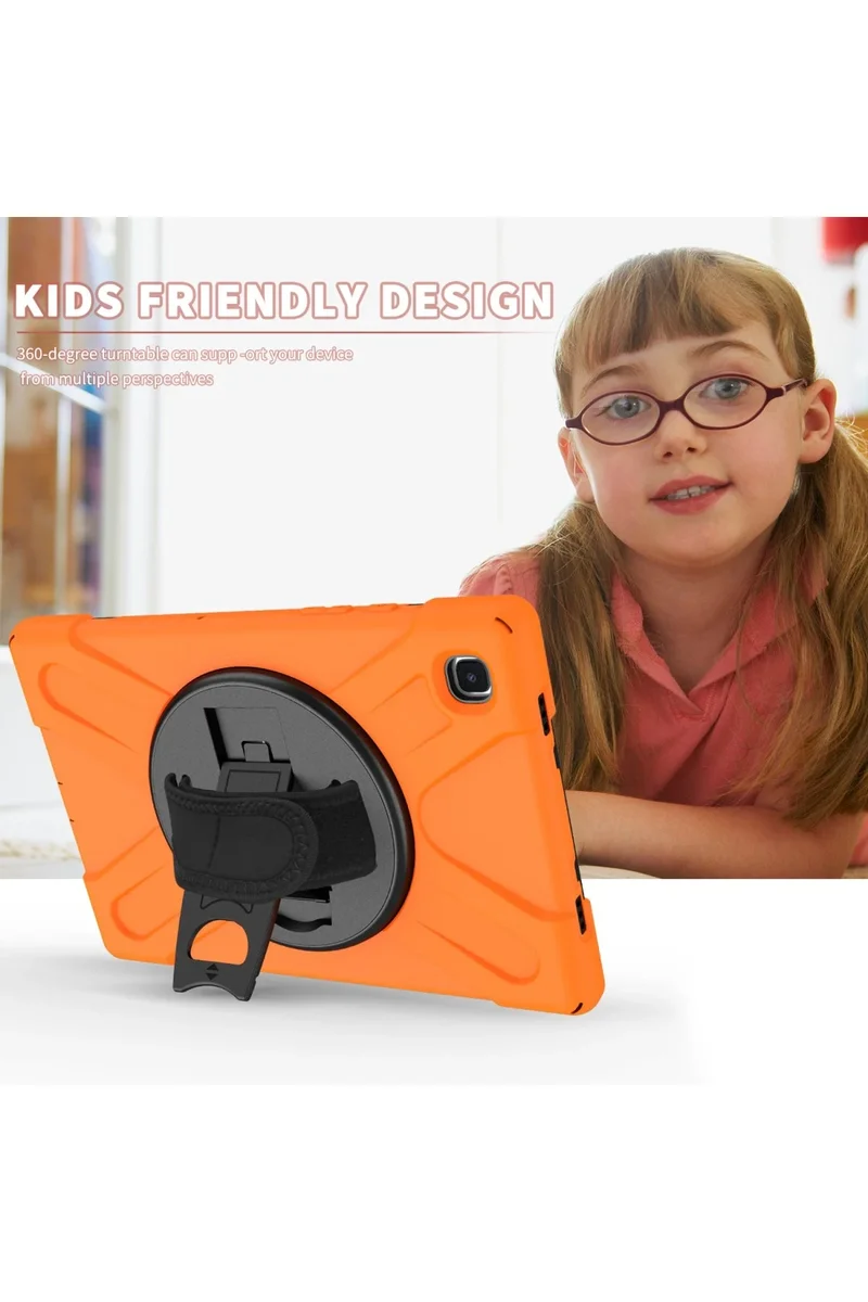 Newface Samsung Galaxy T220 Tab A7 Lite 8.7 Kılıf Amazing Tablet Kapak - Turuncu