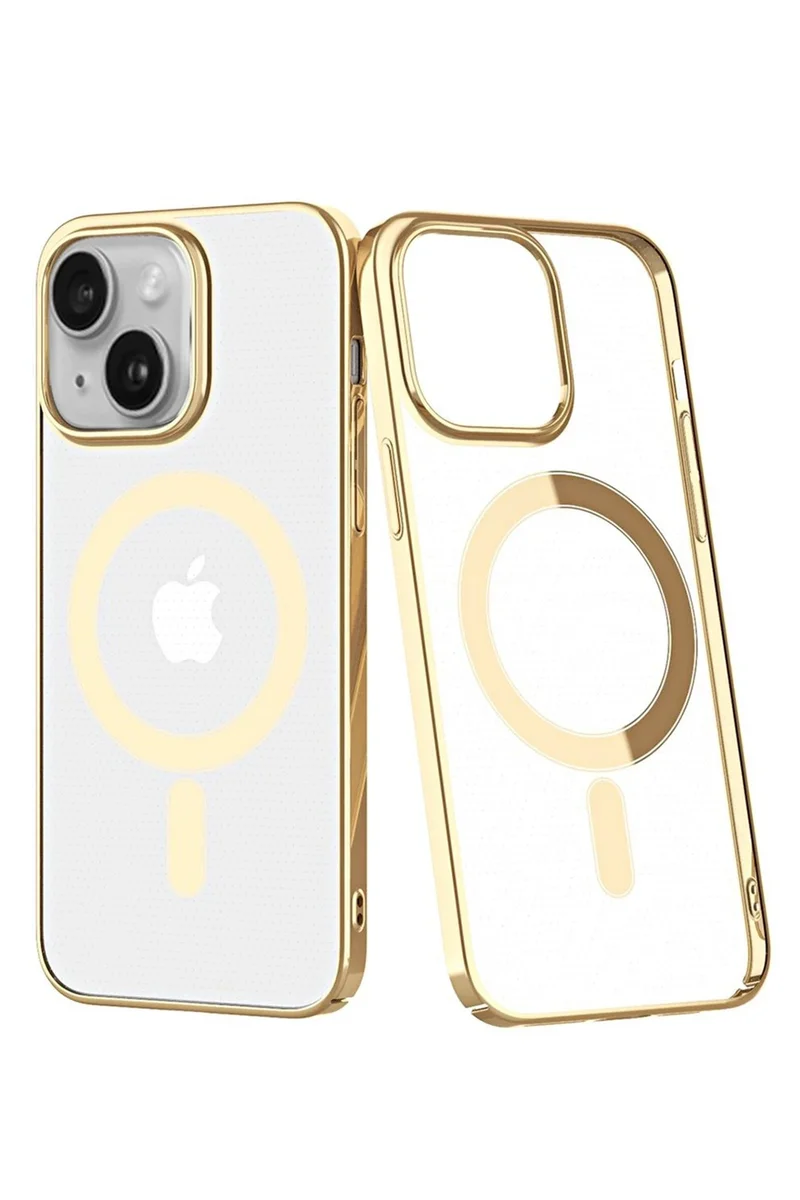 Newface iPhone 14 Plus Kılıf Element Magneticsafe Sert Kapak - Gold
