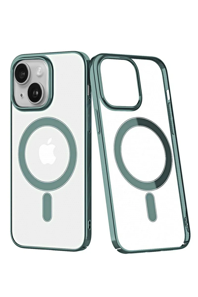 Newface iPhone 14 Plus Kılıf Element Magneticsafe Sert Kapak - Köknar Yeşili
