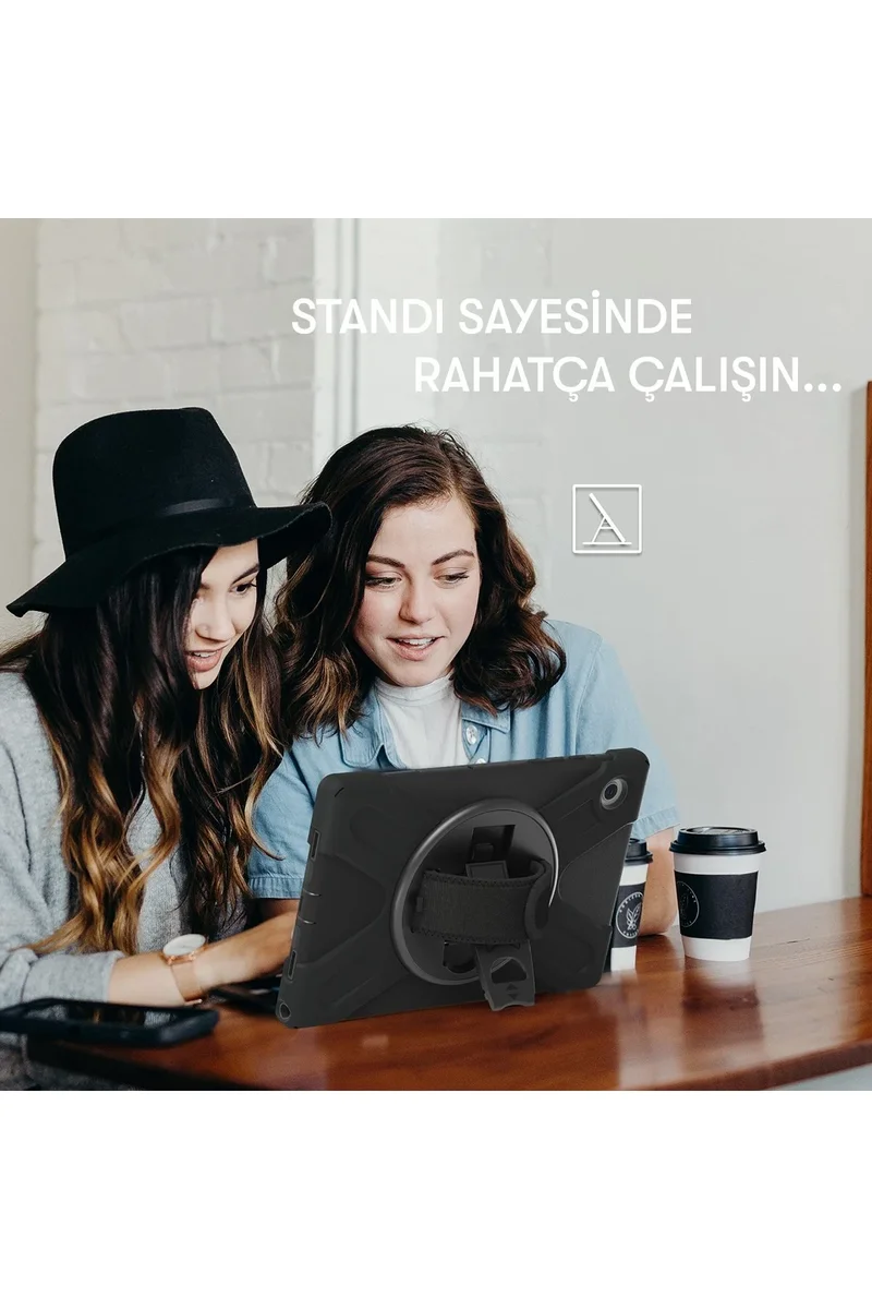 Newface Samsung Galaxy X200 Tab A8 10.5 Kılıf Amazing Tablet Kapak - Pembe