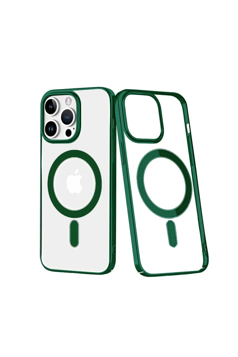 Newface iPhone 14 Pro Kılıf Element Magneticsafe Sert Kapak - Köknar Yeşili
