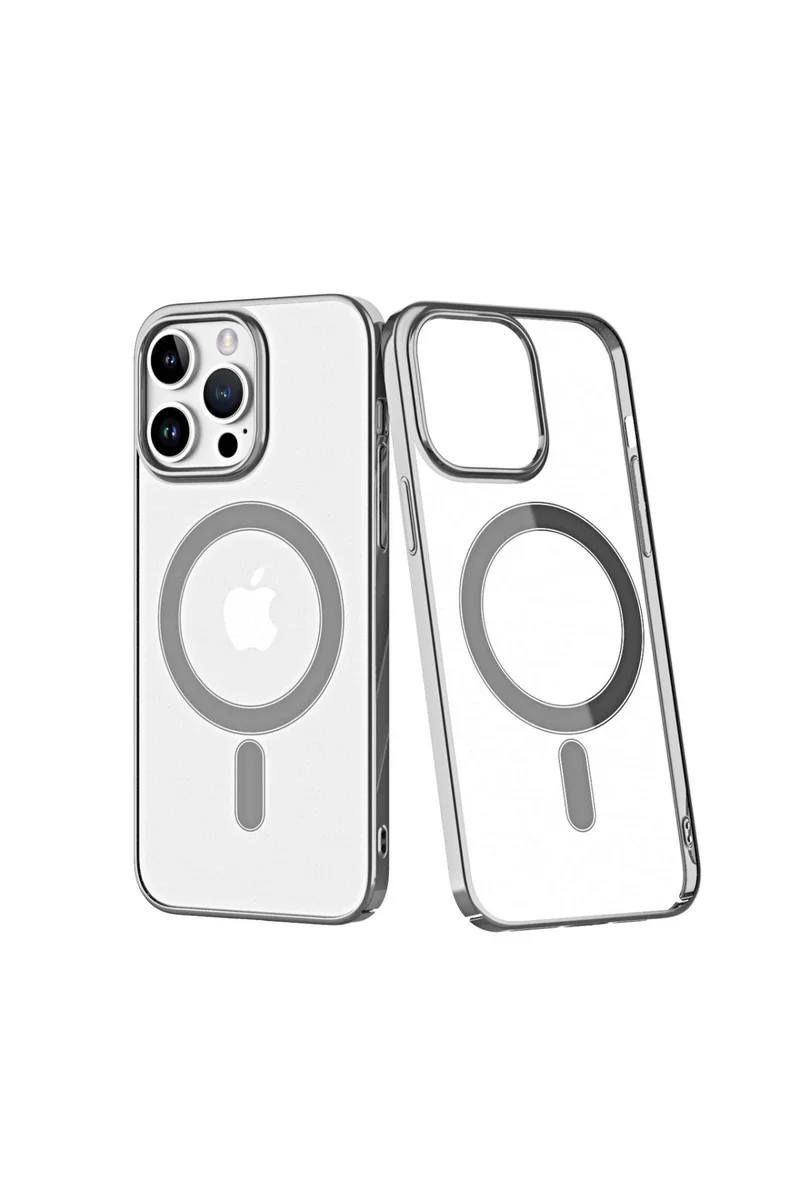 Newface iPhone 14 Pro Kılıf Element Magneticsafe Sert Kapak - Gümüş