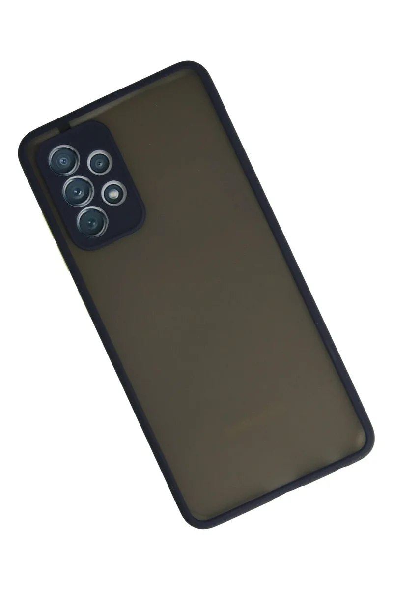 Newface Samsung Galaxy A72 Kılıf Montreal Silikon Kapak - Lacivert