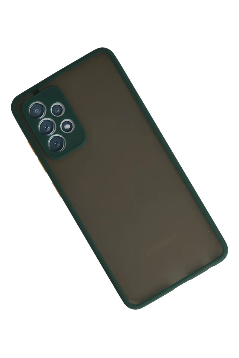 Newface Samsung Galaxy A72 Kılıf Montreal Silikon Kapak - Koyu Yeşil