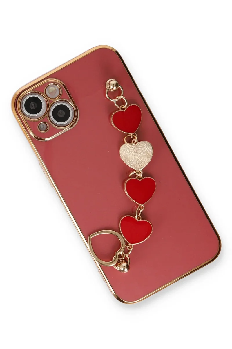 Newface iPhone 14 Kılıf Esila Silikon - Kırmızı