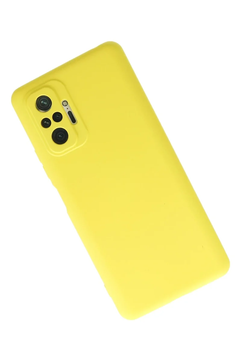 Newface Xiaomi Redmi Note 10 Pro Kılıf Nano içi Kadife Silikon - Sarı