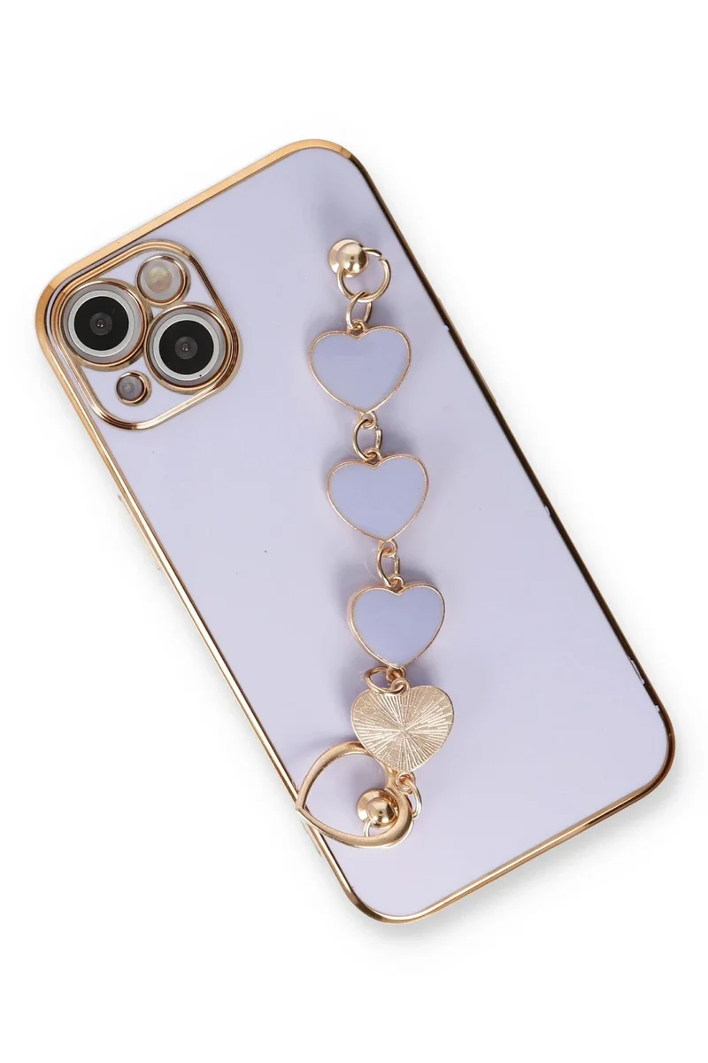 Newface iPhone 14 Kılıf Esila Silikon - Lila