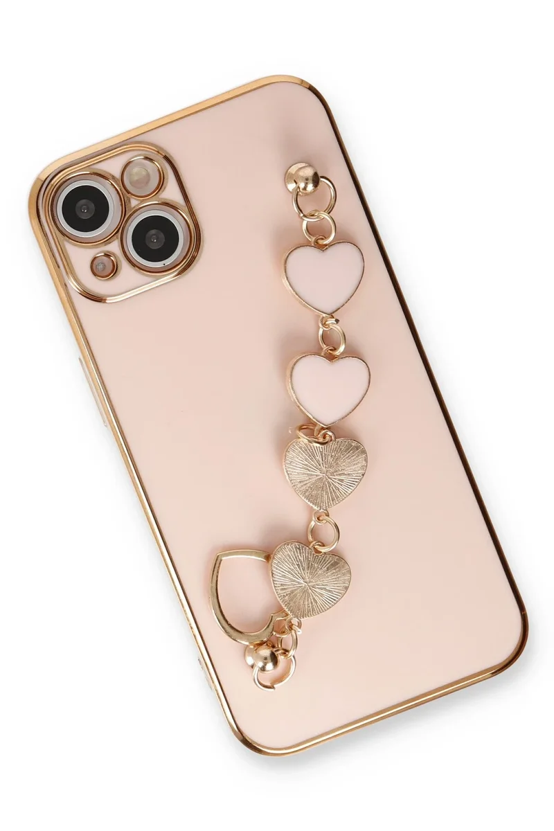 Newface iPhone 14 Plus Kılıf Esila Silikon - Pudra