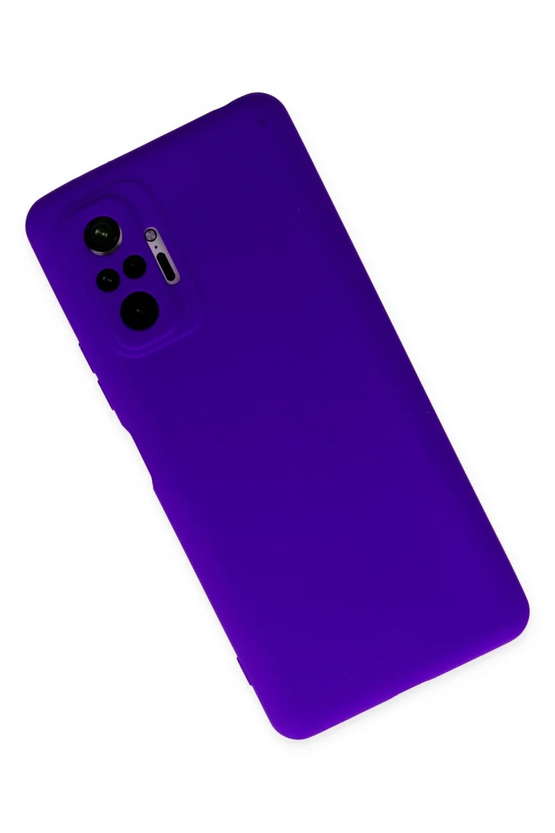 Newface Xiaomi Redmi Note 10 Pro Kılıf Nano içi Kadife Silikon - Mor