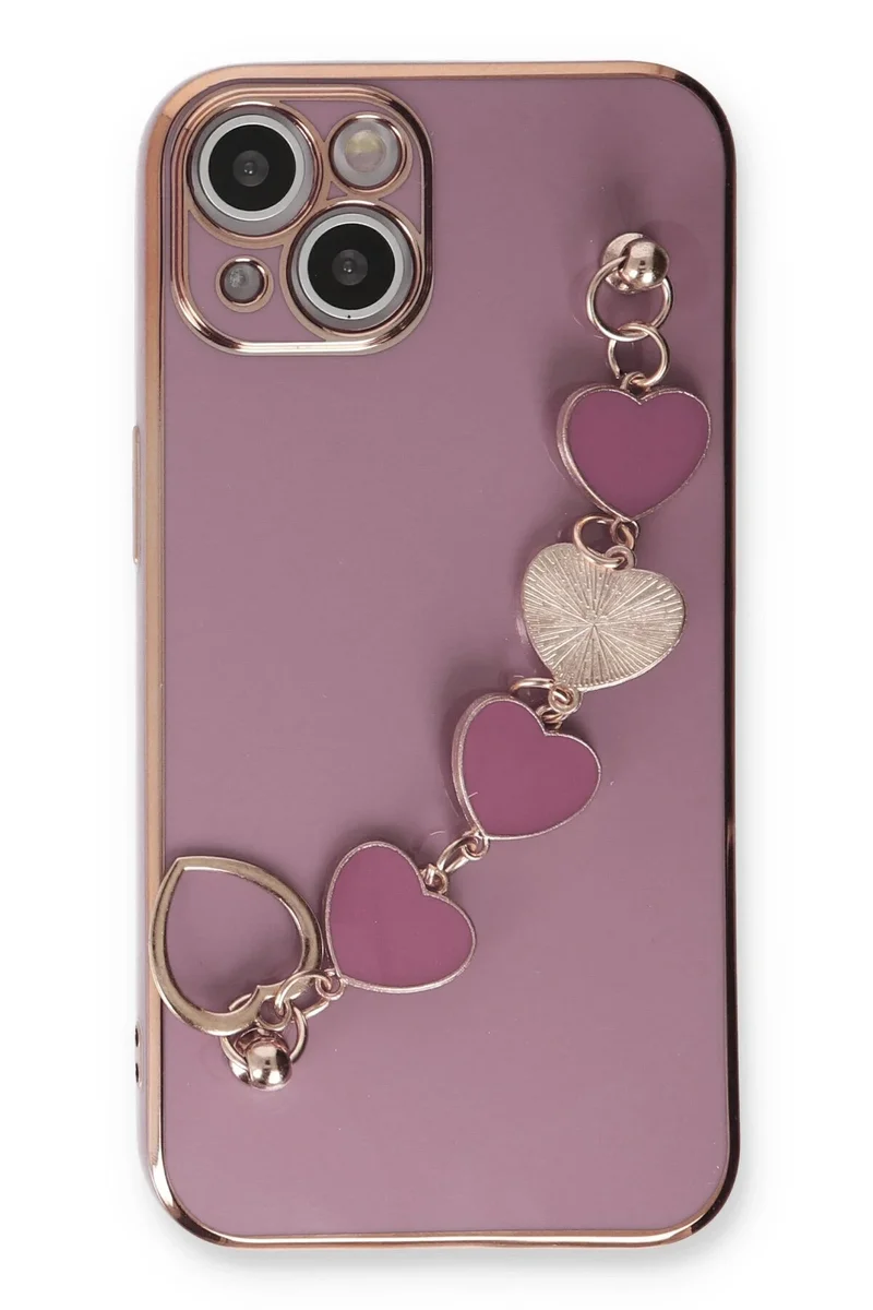 Newface iPhone 14 Plus Kılıf Esila Silikon - Mor