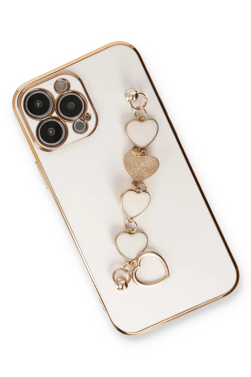 Newface iPhone 14 Pro Kılıf Esila Silikon - Beyaz