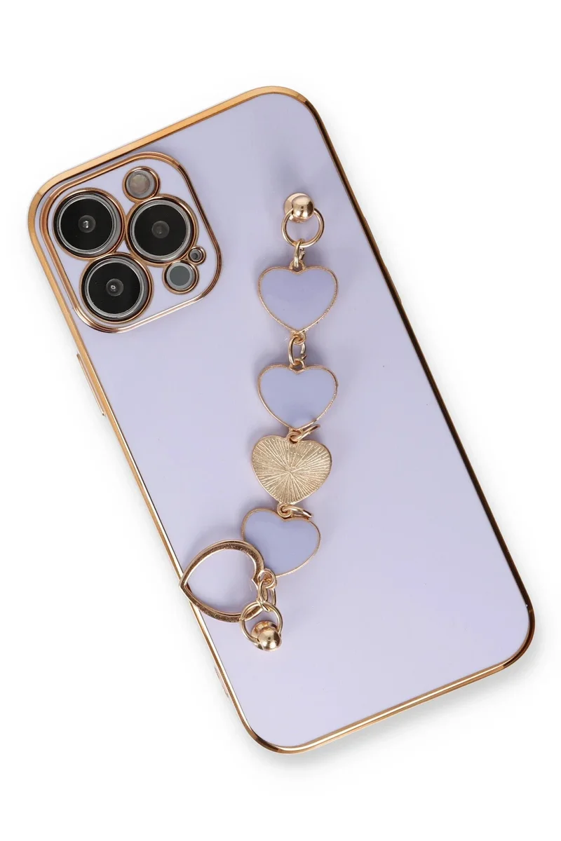 Newface iPhone 14 Pro Max Kılıf Esila Silikon - Lila