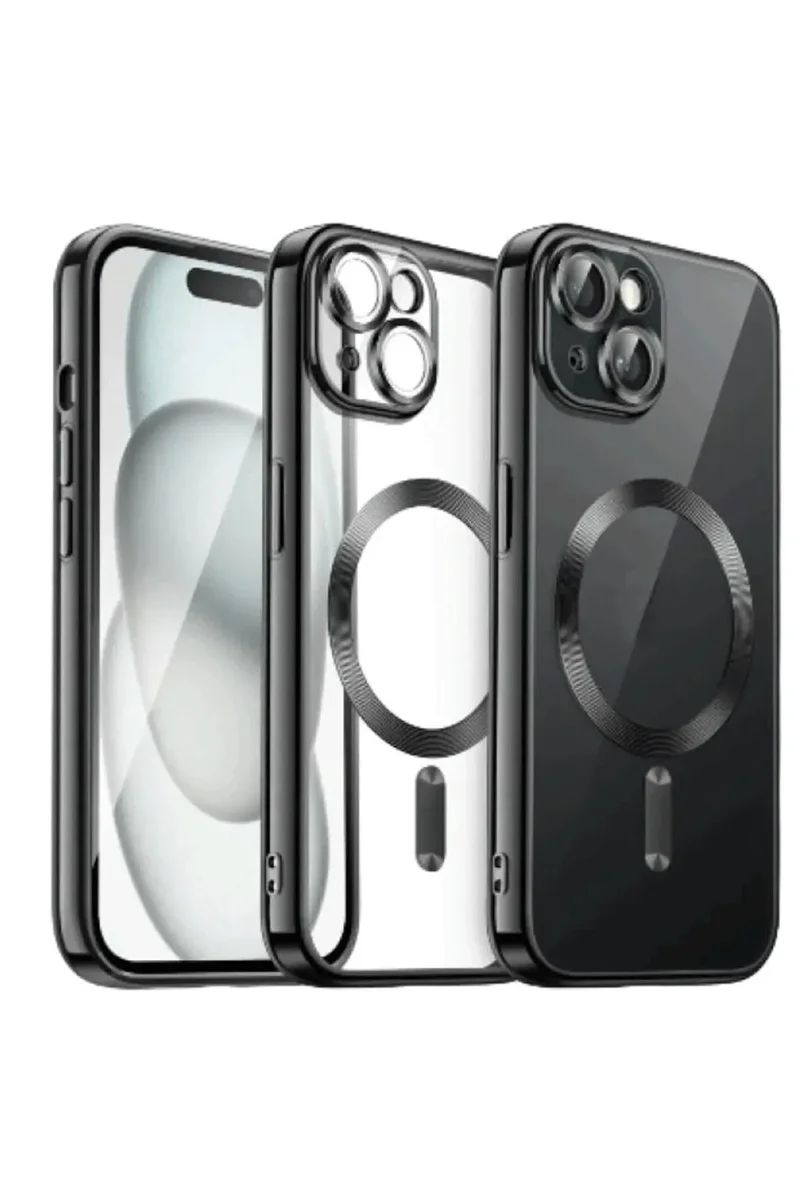 Newface iPhone 15 Kılıf Kross Magneticsafe Kapak - Siyah