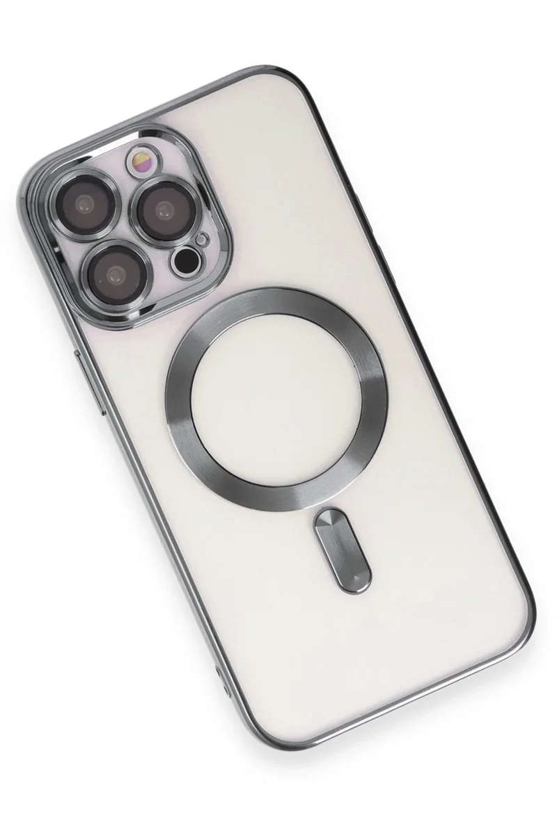 Newface iPhone 15 Pro Max Kılıf Kross Magneticsafe Kapak - Titan Gri