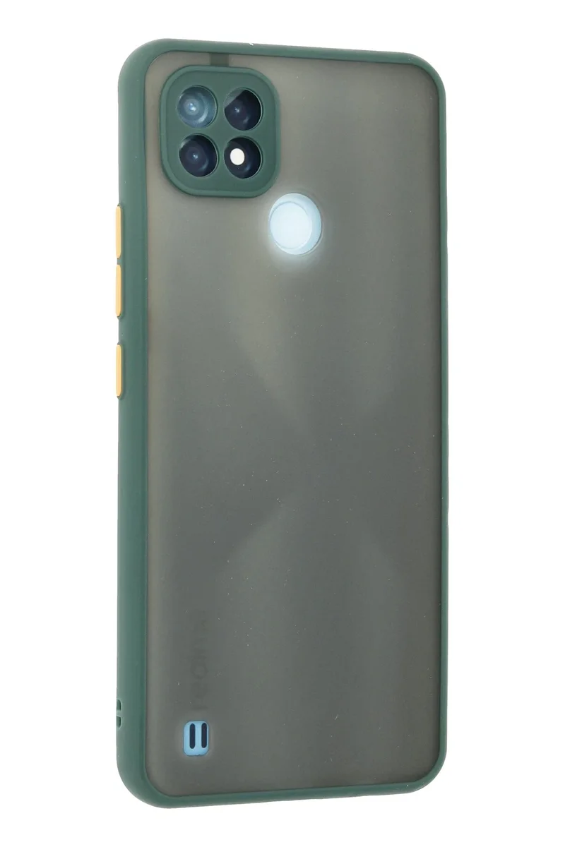 Newface Realme C21 Kılıf Montreal Silikon Kapak - Yeşil